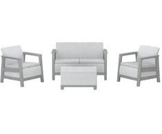 Keter Sodo baldų komplektas Scandi Linea 2 Seater Set light pilkas/dark steel pilkas