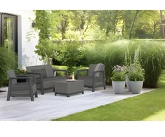 Lauko baldų komplektas Keter Sodo baldų komplektas Scandi Linea 2 Seater Set pilkas