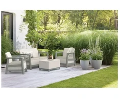 Keter Sodo baldų komplektas Scandi Linea 2 Seater Set pebble pilkas/sage žalias stone tone