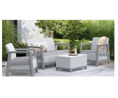 Keter Sodo baldų komplektas Scandi Linea 2 Seater Set light pilkas/dark steel pilkas