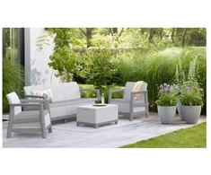 Keter Sodo baldų komplektas Scandi Linea 3 Seater Set light pilkas/dark steel pilkas