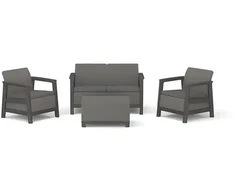 Lauko baldų komplektas Keter Sodo baldų komplektas Scandi Linea 2 Seater Set pilkas