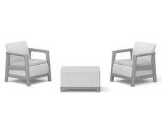 Keter Sodo baldų komplektas Scandi Linea Balcony Set light pilka/dark steel pilka