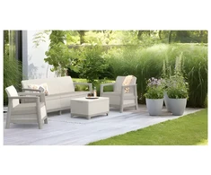 Keter Sodo baldų komplektas Scandi Linea 3 Seater Set pebble pilkas/light beige