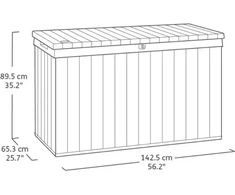 Keter Storage box Darwin 662L pilkas