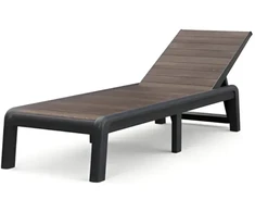 Keter Sun lounger Deco Porto pilkas/walnut