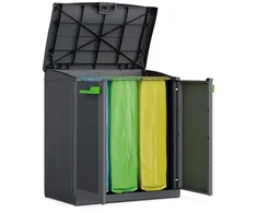 Keter Waste sorting system Split Basic 110L Recycling system 68x39x85cm dark pilkas/juodas
