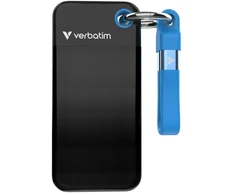 Kietasis diskas Verbatim Pocket SSD USB 3.2 Gen 2 1TB Juodas/Mėlyna