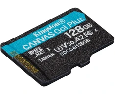 Kingston memory card 128GB Micro SDXC Canvas Go Plus Gen4 200MB/s A2 U3 V30 + adapter