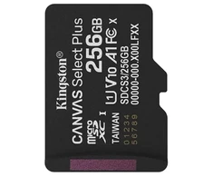 Atminties kortelė Kingston memory card 256GB micSDXC Canvas Select Plus Gen3 150R A1 Single Pack w/o ADP