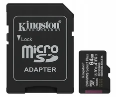 Atminties kortelė Kingston *Micro SD 64GB Canvas Select+ G3 100MB/s Adapt