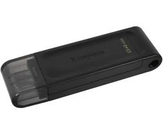 Kingston pendrive 64GB USB-C DT70 juoda