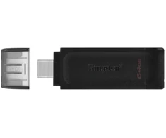 Kingston pendrive 64GB USB-C DT70 juoda