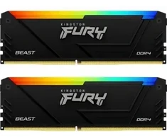 Kingston RAM FURY Beast RGB - 16 GB (2 x 8 GB Kit) - DDR4 3200 DIMM CL16