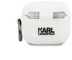 KLACA3SILCHWH Karl Lagerfeld Choupette Head Silikoninis dėklas for Airpods 3 Baltas
