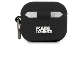 Karl Lagerfeld - Karl Lagerfeld Rue St Guillaume Silikoninis dėklas for AirPods 3 Juodas
