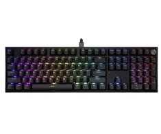 Klaviatūra Genesis Thor 404 juoda RGB Gateron Geltona Pro