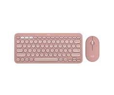 Klaviatūra ir pelė Logitech Pebble 2 Combo for Mac, rožinės spalvos