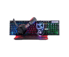 Marvo CM409 EN komplektas klaviatūra su laidu (USB) US, juoda pelė dla gracza, podkładka, klaviatūra, do gry, membraninė rodzaj pod