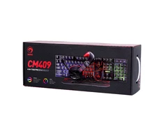 Marvo CM409 EN komplektas klaviatūra su laidu (USB) US, juoda pelė dla gracza, podkładka, klaviatūra, do gry, membraninė rodzaj pod