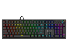 Klaviatūra SAVIO STYX Mekanisk tastatur Outemu Peach Silent, Hot Swap, RGB
