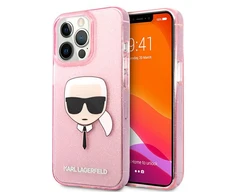 Dėklas Karl Lagerfeld KLHCP13LKHTUGLP, skirtas iPhone 13 Pro / 13, rožinis