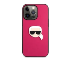 Dėklas KLHCP13LPKMP Karl Lagerfeld PU Leather Karl Head Case for iPhone 13 Pro Rožinė (Rožinė)