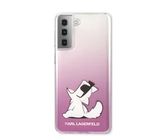 Samsung Galaxy S21 Plus Karl Lagerfeld dėklas Choupette Fun (KLHCS21MCFNRCPI) rožinės spalvos