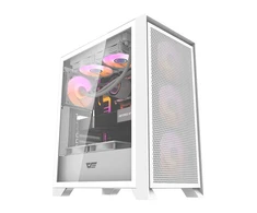 Kompiuterio dėklas Darkflash DRX70 MESH + 4 RGB ventiliatoriai (balti)