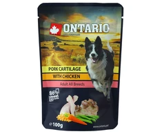 Ontario Kiaulienos kremzlės ir Vištiena sultinyje 100g