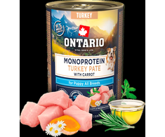 Ontario Puppy Monoprotein Kalakutienos paštetas su Morkomis 400g