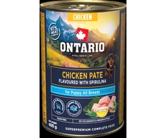 Ontario Puppy Vištienos paštetas su Spirulina 400g