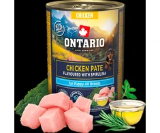 Ontario Puppy Vištienos paštetas su Spirulina 400g
