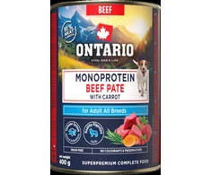 Ontario Adult Monoprotein Jautienos paštetas su Morkomis 400g
