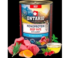 Ontario Adult Monoprotein Jautienos paštetas su Morkomis 400g