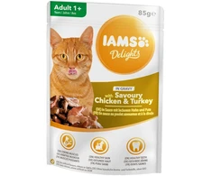 Iams Delight konservai katėms su vištiena ir kalakutiena, 85 g