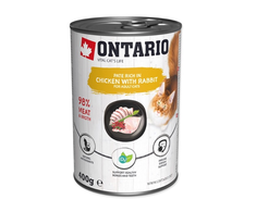 Ontario Cat Can vištiena with triušiena and Cranberries 400g (Vištiena su triušiena ir spanguolėm)
