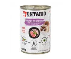 Ontario Cat Can vištiena with kalakutiena and Sea Buckthorn 400g (Vištiena su kalakutiena ir šaltalankiu)
