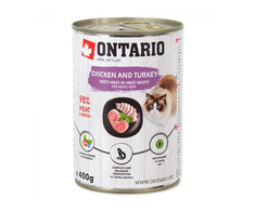 Ontario Cat Can vištiena with kalakutiena and Sea Buckthorn 400g (Vištiena su kalakutiena ir šaltalankiu)