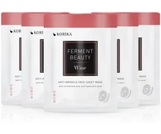 Korika „FermentBeauty Wine“ senėjimą stabdančių lakštinių kaukių rinkinys 5 × 20 g