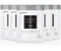 Korika FermentBeauty Yogurt Hydrating Sheet Mask Set 5 x 23 g