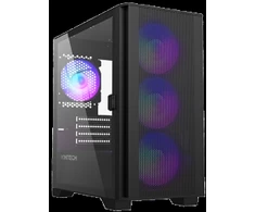 Montech AIR 100 ARGB, Micro-ATX, Tempered Glass – juodos spalvos