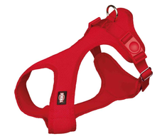 TRIXIE Comfort Soft touring petnešos, S-M 35-60cm/20mm, raudonos
