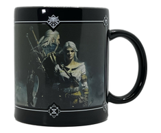 Cenega Mug Good Loot The Witcher 3 Art Heat Reveal - Geralt &amp; Ciri 480 ml Juodas