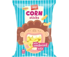 Kukurūzas nūjiņas Oho Ar kondensēto pienu 170g