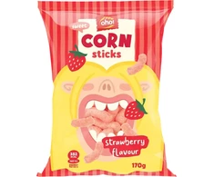 Kukurūzas nūjiņas Oho Ar zemeņu garšu 170g