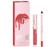 Kylie Cosmetics Matinių skystų lūpų dažų + lūpų pieštuko rinkinys