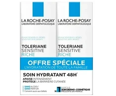 La Roche-Posay Sensitive Riche Moisturizing Care Face Kreminis Set 2 x 40 ml