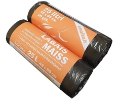 Labais Maiss Šiukšlių maišai 10 mikronų 48x60cm/25L/20vnt. juodi