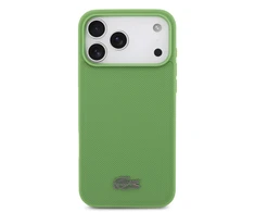 Lacoste Iconic Petit Pique MagSafe dėklas + Wallet skirtas Apple iPhone 17 Pro Max žalios spalvos